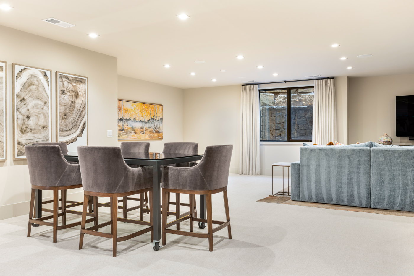 Lower-level great room