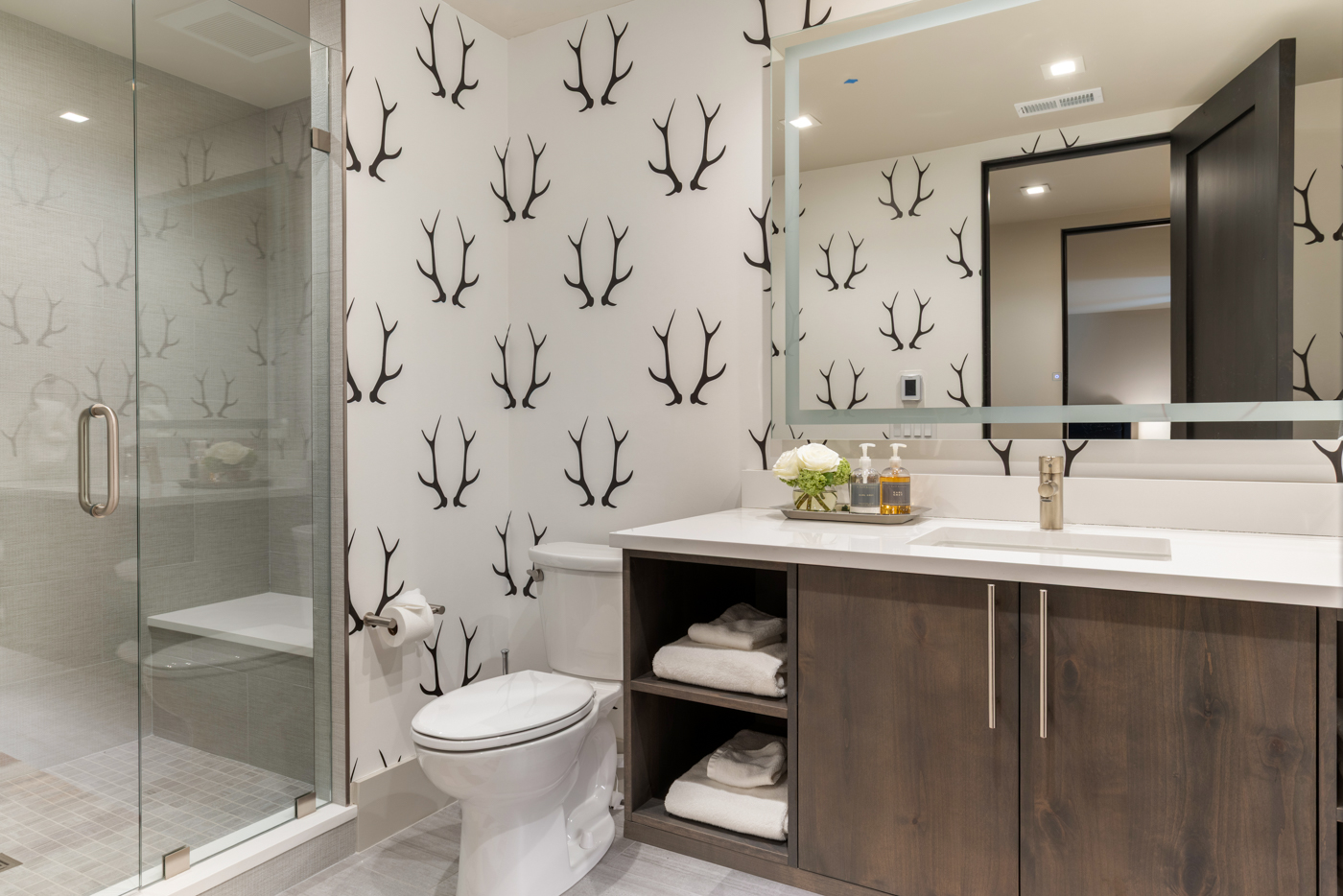 Guest bath with walk-in shower
