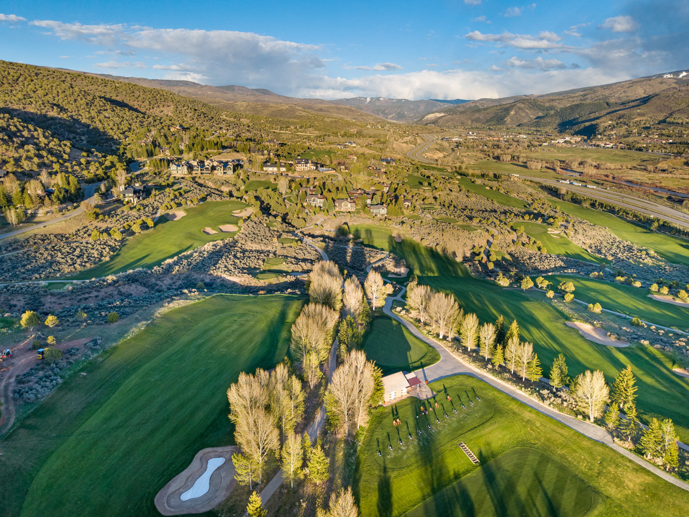 Driving range and signature hole vistas